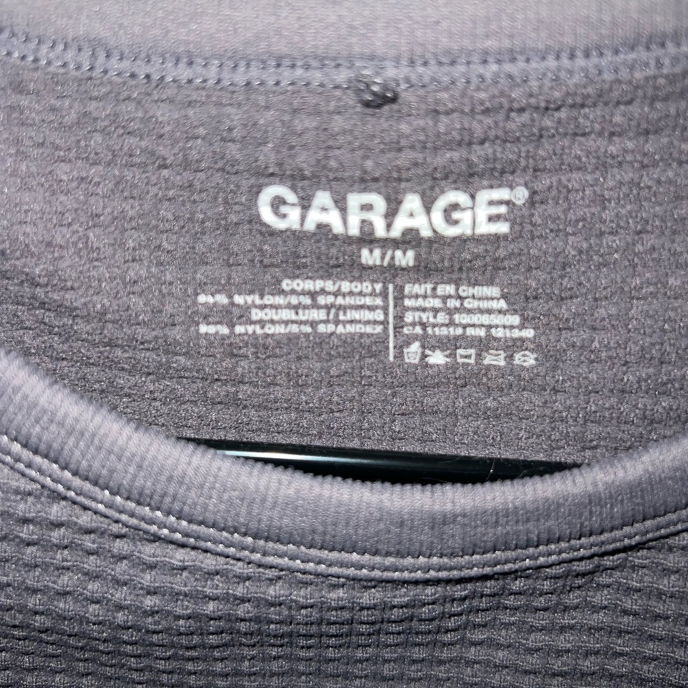 Garage Gray Ribbed Crop Top - Picture 3 of 3